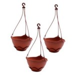 National Hanging Planters Premium Plastic  Quality ( Pack of 10 )
