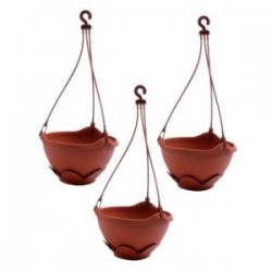 National Hanging Planters Premium Plastic  Quality ( Pack of 10 )