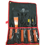 UNISON Garden Tool Kit of 5 Pcs (Includes Trowel, Cultivator, Fork, Khurpa, Hand Weeder)