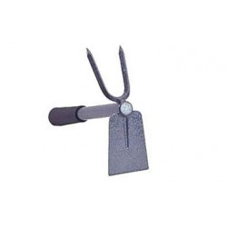 C166 Hand Hoe (Khurpa) Double Prong Handle 30cm (12'')