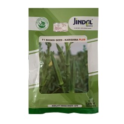 Jindal Seeds Hybrid Bhindi (Okra seeds) Karishma-50 gram