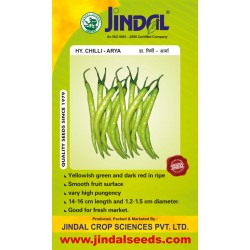 Jindal Chilli Hybrid Seeds(mirch Seeds)-Arya-10GM