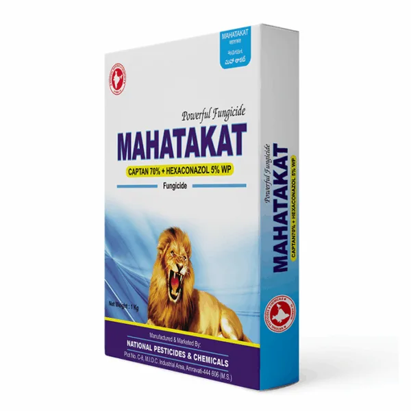 Mahatakat – Captan 70% + Hexaconazole 5% WP broad-spectrum systemic and contact fungicide