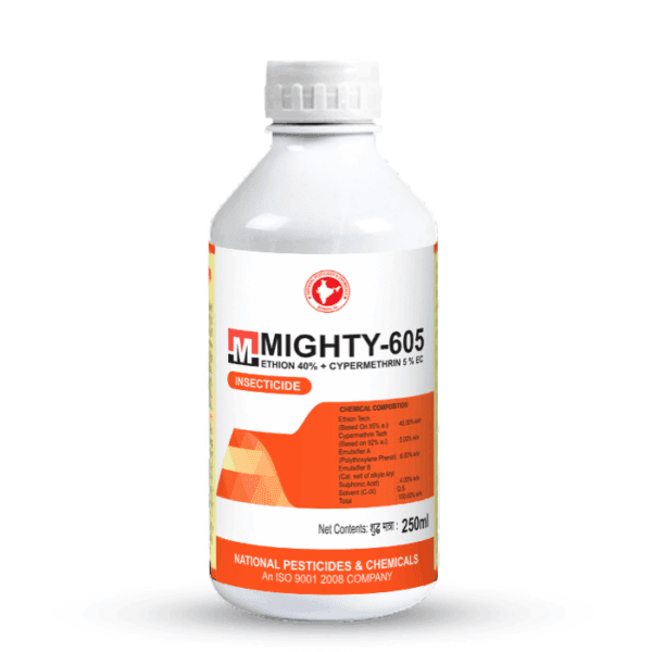 Mighty 605 - Ethion 40% + Cypermethrin 5% EC | Powerful Insecticide by National Pesticides