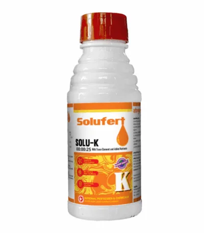 Liquid potassium fertilizer (00-00-25) for crops