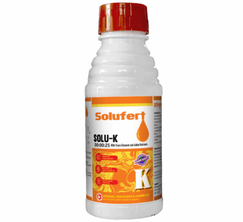Liquid potassium fertilizer (00-00-25) for crops