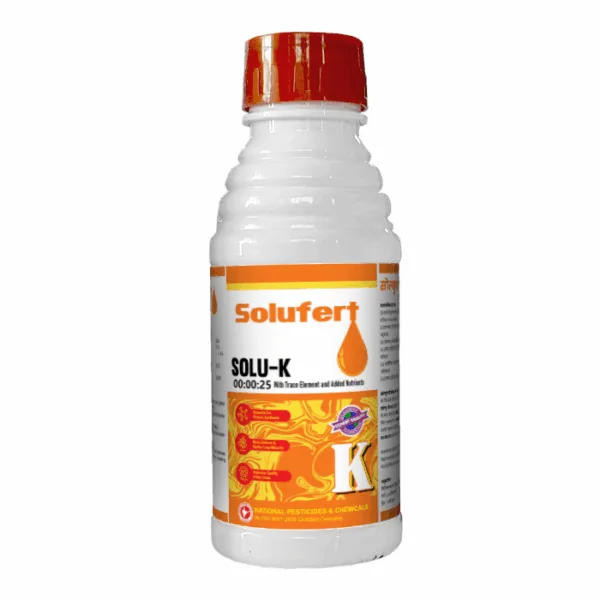 Liquid potassium fertilizer (00-00-25) for crops
