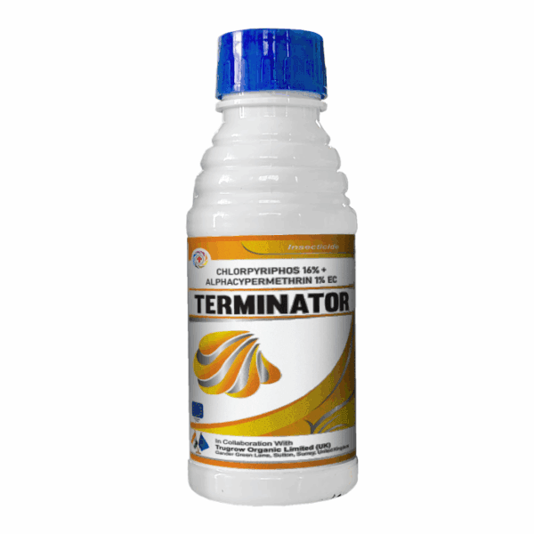 Terminator Insecticide - Clorpyriphos 16% + Alphacypermethrin 1% EC | Broad-Spectrum Pest Control for Multiple Crops | Trugrow