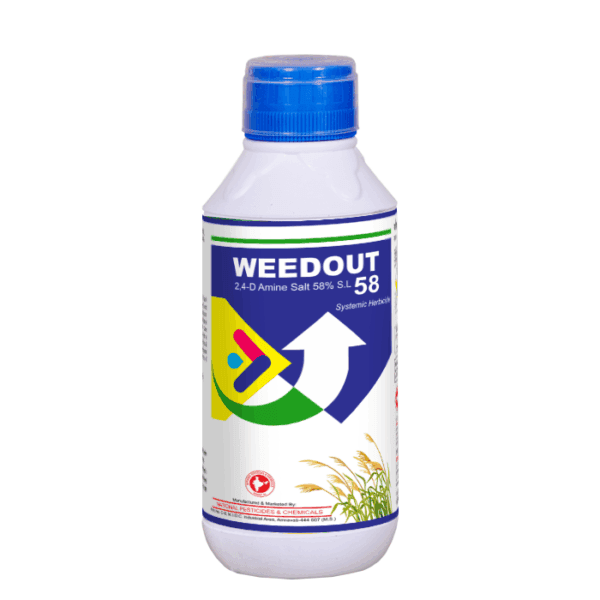 Weedout-58 | 2,4-D Amine Salt 58% SL | Powerful Post-Emergent Herbicide for Broadleaf Weed Control