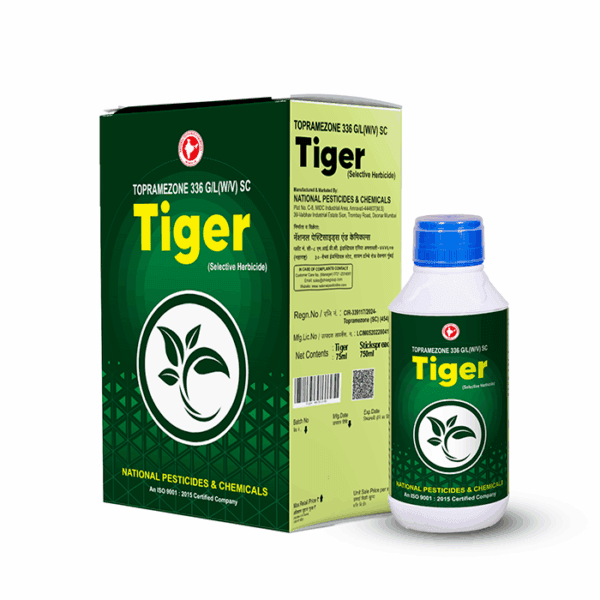 Tiger - Topramezone 33.6% SC Herbicide by National Pesticides & Chemicals | Broad-Spectrum Weed Control