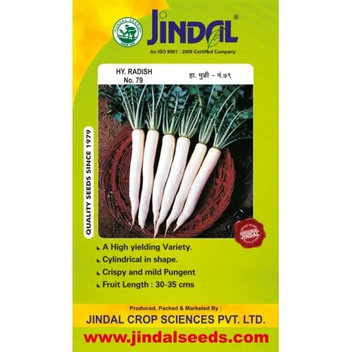 Jindal Radish Hybrid Seeds No.79 – 50GM - Image 1