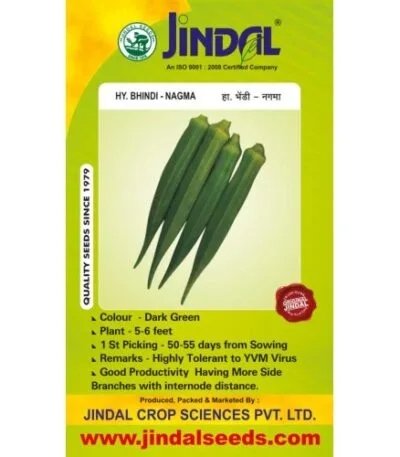 Jindal Nagma hybrid bhindi okra seeds pack