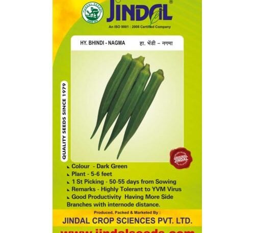 Jindal Nagma hybrid bhindi okra seeds pack