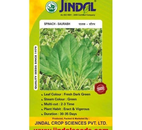 Jindal Saurabh spinach seeds palak pack