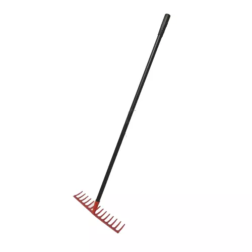 8 TEETH Garden Rake 8 Teeth with Metal Shaft | Heavy Duty Garden & Agricultural Soil Leveling, Cleaning and Cultivation Tool - Image 1