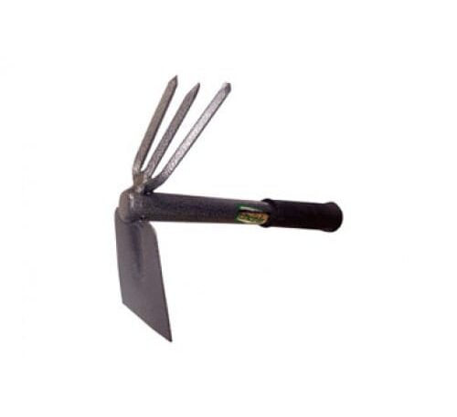 C167 hand hoe khurpa three prong 30 cm handle