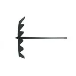 C193 heavy V rake 6 teeth handle 122cm
