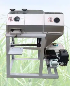 Sugarcane juicer machine with electric, battery and engine options