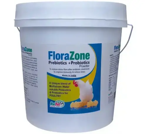 Florazone prebiotic probiotic supplement for poultry