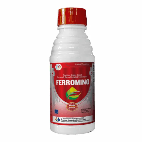 Amino-based liquid fertilizer with iron and boron