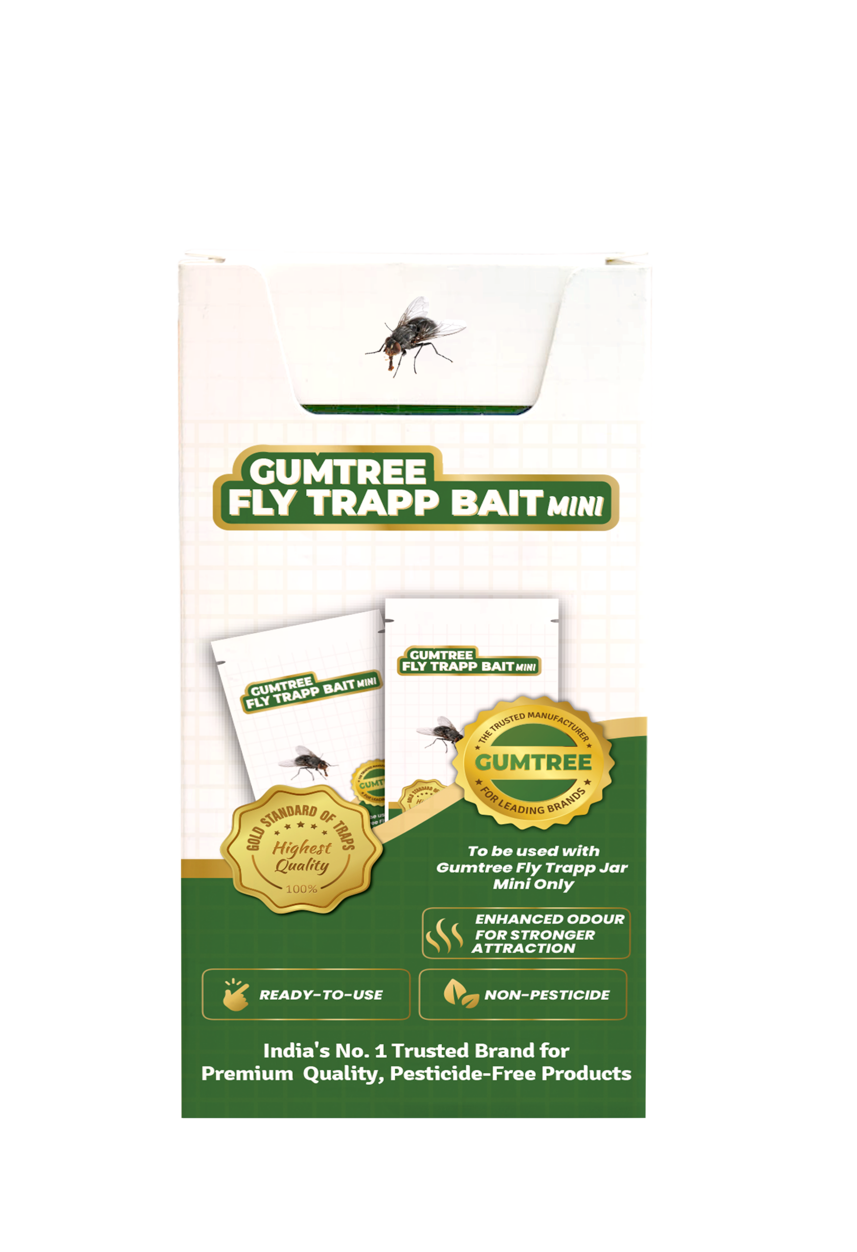Gumtree Fly Trapp Bait Mini Gumtree Fly Trapp Bait Mini (Pack of 2) – Non-Toxic Fly Lure for Use with Fly Trapp Jar Mini - Image 1