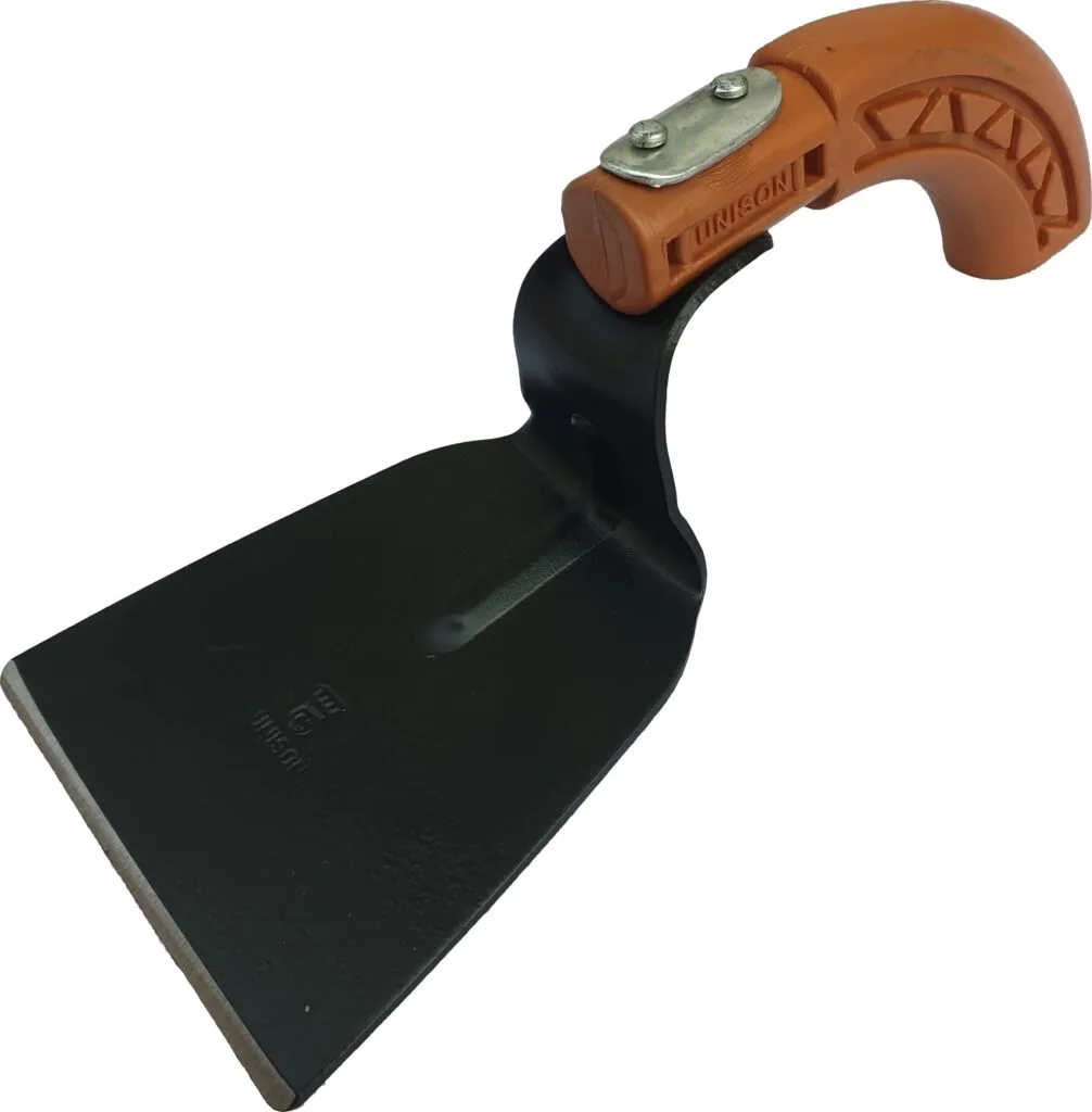 5 inch khurpa with plastic handle.