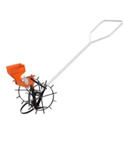 Manual hand push seed drill for sowing