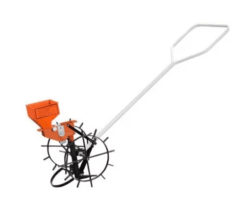 Manual hand push seed drill for sowing