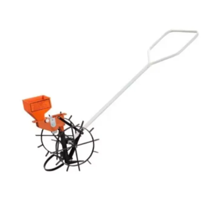 Manual hand push seed drill for sowing