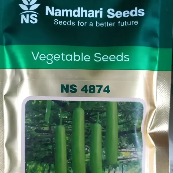 Buy Namdhari Seeds Bottlegourd NS 4874 (F1) - High Yield Long Cylindrical Bottle Gourd Seeds