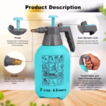 National 2 Litre Multipurpose Hand Sprayer | Classic Hand-Powered Water Spray Bottle for Gardening, Sanitising, Car & Bike Wash - Image 2