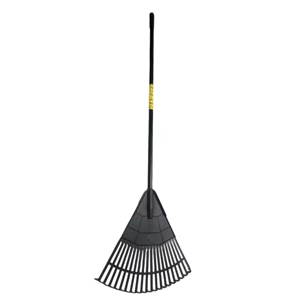 PLASTIC LEAF RAKE Plastic Leaf Rake 20 Teeth | Heavy Duty Garden Leaf Cleaning & Lawn Raking Tool - Image 1