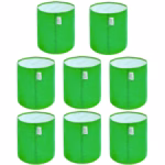 National Premium HDPE UV Protected Round Grow Bags | 260 GSM Green Plant Grow Bags | Pack of 8 for Terrace & Home Gardening