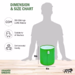 National Premium HDPE UV Protected Round Grow Bags | 260 GSM Green Plant Grow Bags | Pack of 8 for Terrace & Home Gardening - Image 2