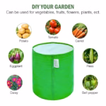 National Premium HDPE UV Protected Round Grow Bags | 260 GSM Green Plant Grow Bags | Pack of 8 for Terrace & Home Gardening - Image 4