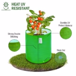 National Premium HDPE UV Protected Round Grow Bags | 260 GSM Green Plant Grow Bags | Pack of 8 for Terrace & Home Gardening - Image 6