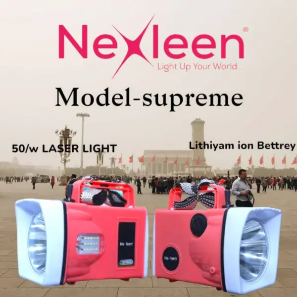 Nexleen Supreme Torch (50W) – High Power Rechargeable LED Torch with 12-Hour Backup for Farmers