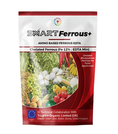 Chelated iron micronutrient fertilizer for crops