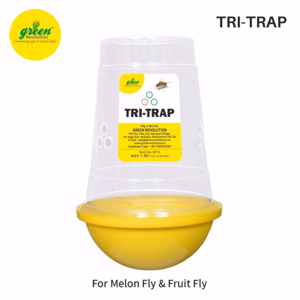 TRI TRAP Fruit Fly Trap – Easy & Economic | GREEN REVOLUTION (PT103)