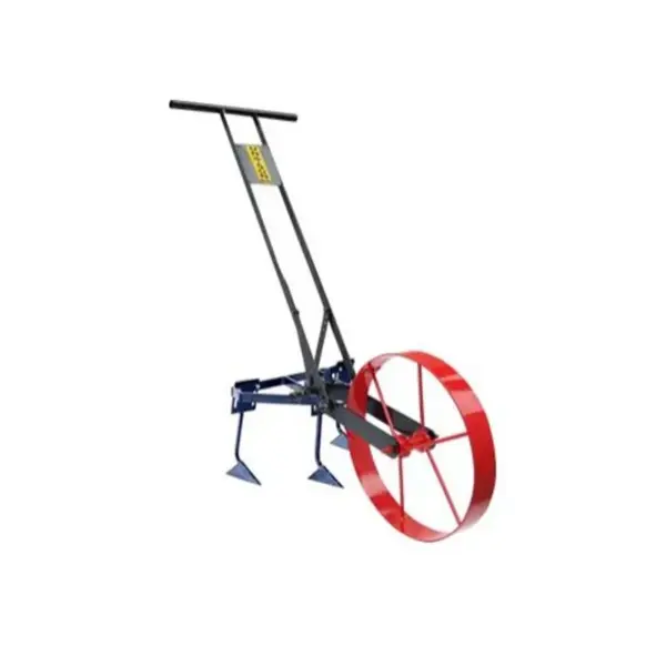Wheel Hoe with 3 Tines & Adjustable Handle | Heavy Duty Garden & Agricultural Weeding Tool