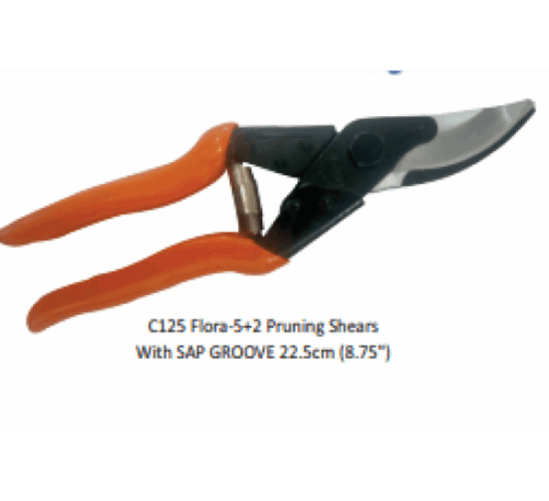 C125 Flora pruning shears with sap groove 22.5cm