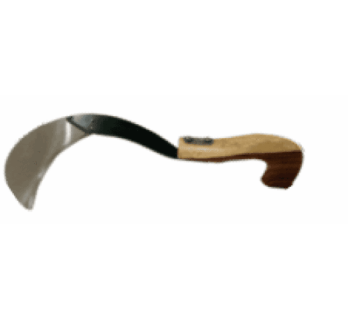 C146W sickle datri without teeth 12.5cm wooden handle