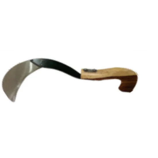 C146W sickle datri without teeth 12.5cm wooden handle