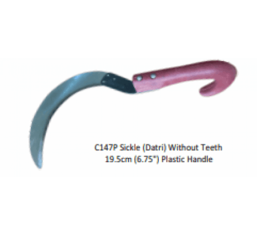C147P sickle datri without teeth 19.5cm plastic handle