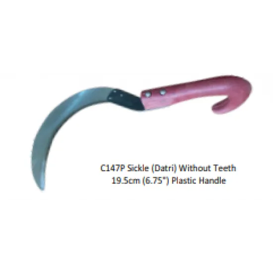 C147P sickle datri without teeth 19.5cm plastic handle