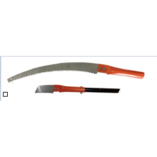 Horticulture pruning saw with fixed handle and double teeth
