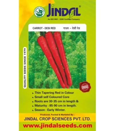 Jindal desi red carrot hybrid seeds 500g