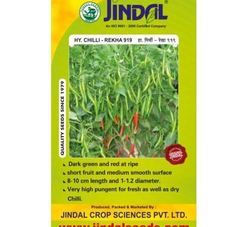 Jindal Rekha 919 chilli hybrid seeds 10g