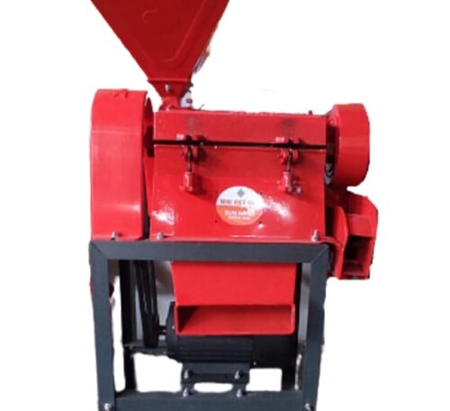 3 HP huller rice mill with 250 kg/hr paddy processing capacity.