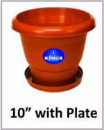 Plastic Planter 10 Inch for Gardening – Durable Plastic Plant Pot